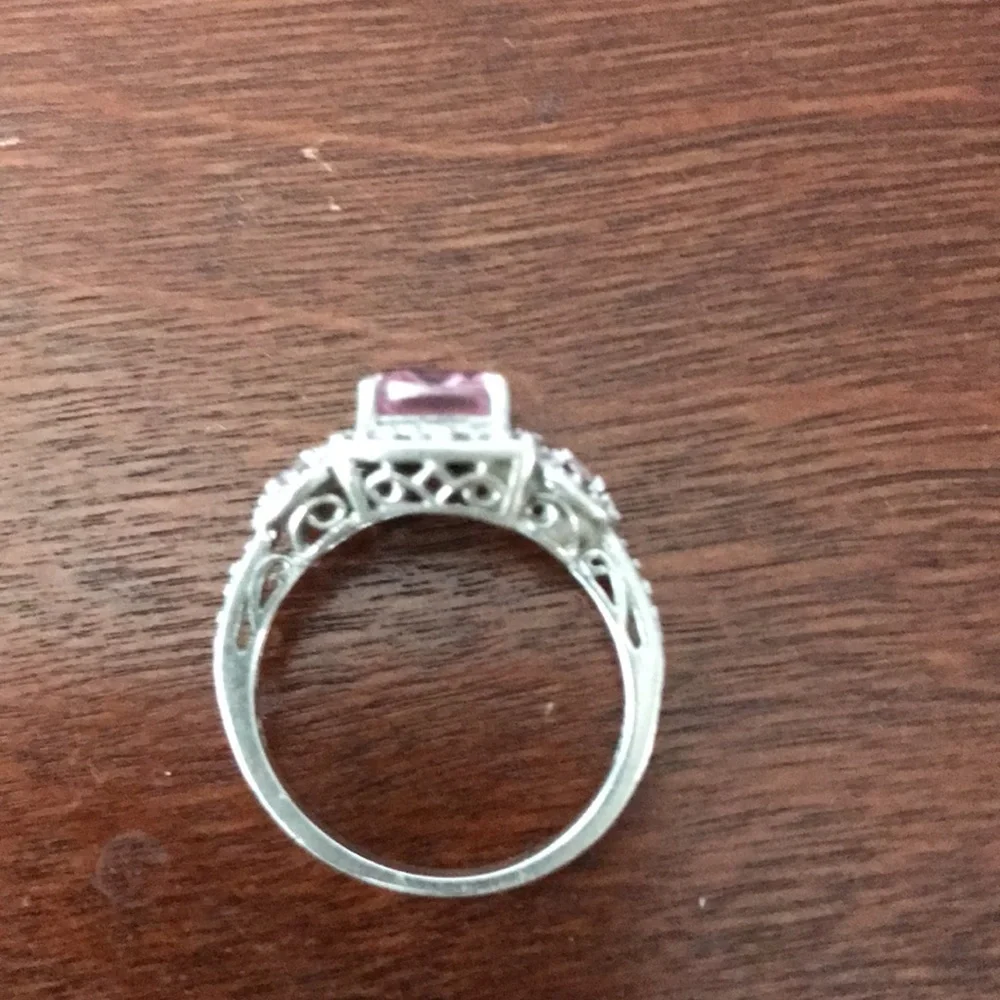 Pink CZ ring - Picture 4 of 4
